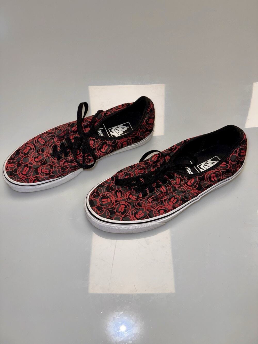 Vans x Disney Mickey Mouse Red Black Sneakers Size 8 Men 9.5 Women